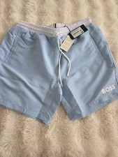 Mens Light Blue Boss Swim Short M NEW