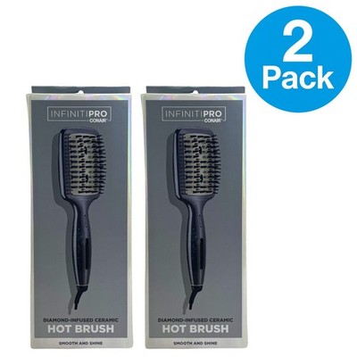 Conair InfinitiPRO Diamond-Infused Ceramic Hot Brush - Set of 2 - Smooth/Shine