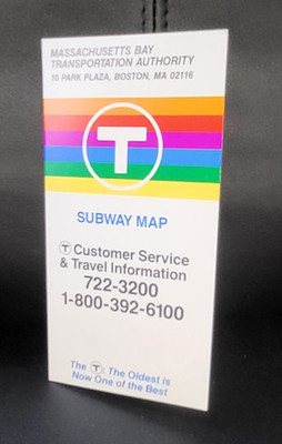 1989 MBTA SUBWAY MAP Subway Train Schedules Map