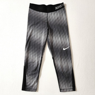 NIKE Pro Damen Leggings 7/8 Tights schwarz/grau DRI FIT Gr. S 36 TOP