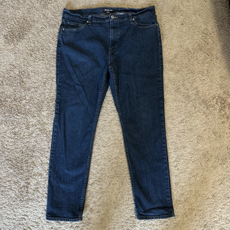 Michael Kors Men's Blue Straight Leg Jeans, Size 30x30, Cotton Denim - Image 2 of 4