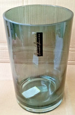 Glass Vase Cylinder Smoked Grey Large Tall Home Decor By Daniele Devina