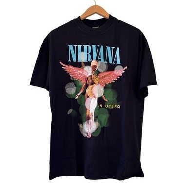 Nirvana In Utero Tracklist Vintage Reprint Single Stitch T-shirt Modern Size XL