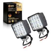 2x 48w Square 16 Led 12v / 24v Led Work Lights Flood Beam Lamps 4wd Suv Atv HQ
