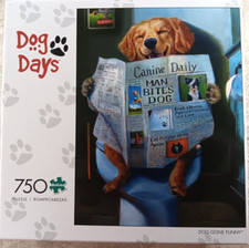 Dog Days Dog Gone Funny 750 Piece Jigsaw Puzzle with Poster by Buffalo