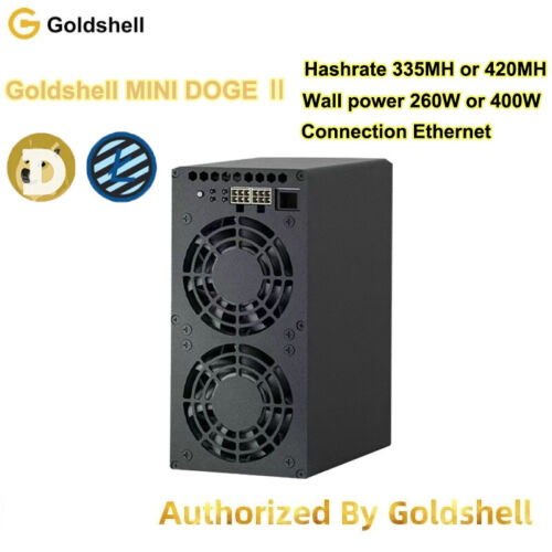 Nouvelle version Goldshell Mini Doge ii 420Mh/s 400W BEL Miner Mining Doge/LTC PAS D'alimentation - Photo 1 sur 9