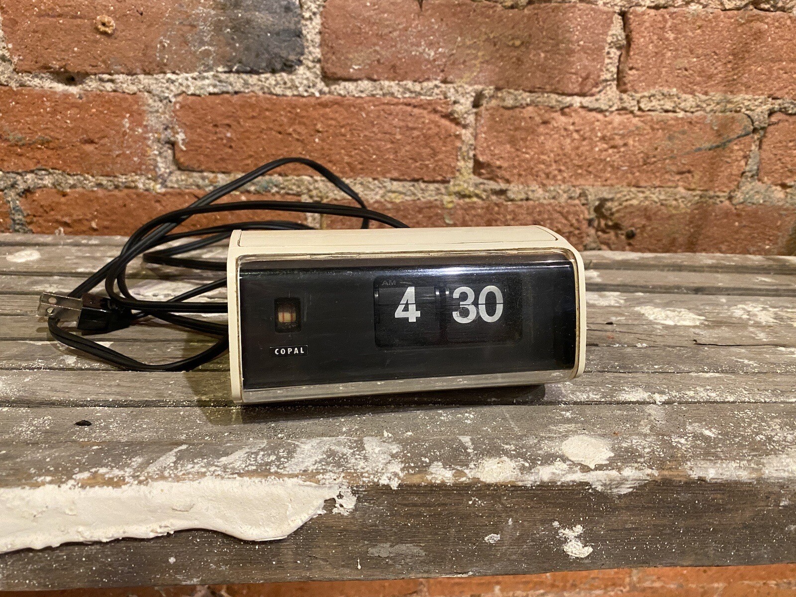 Mid Century White Copal 222 Flip Clock Works Space Age eBay