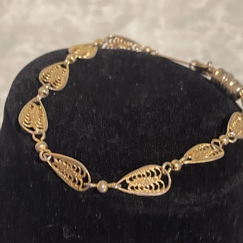 Vintage Trifari Halskette & Armband Set goldfarben gebürstet Träne Kette Perlen 25 - Bild 4 von 9