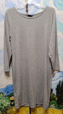 NWT MISS BLUSH LADIES LONG SLEEVED SHIRT DRESS GRAY SIZE 24