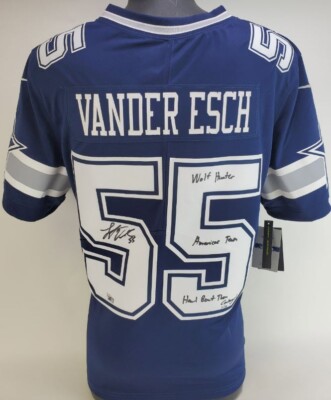 Leighton Vander Esch 3x Inscribed Signed Dallas Cowboys Nike Auth Ltd  Jersey