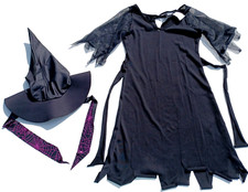 Child Girl's M Party Express WITCH COSTUME Black / Violet  Bonuses  Free Ship