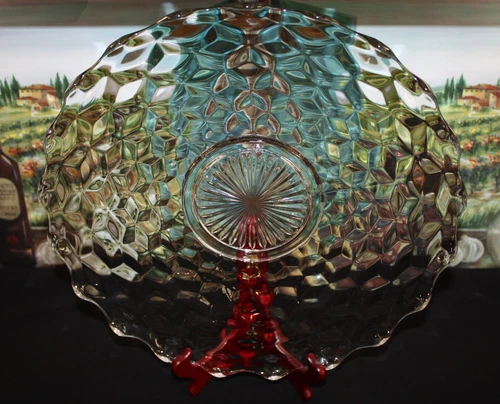 Fostoria American Glass Vintage 13.75" Torte Cake Plate | Elegant & Collectible