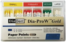 DiaDent Dia-PRO W Gold Paper Point MM Marked All Size WAVE ONE GOLD Style 100/pk