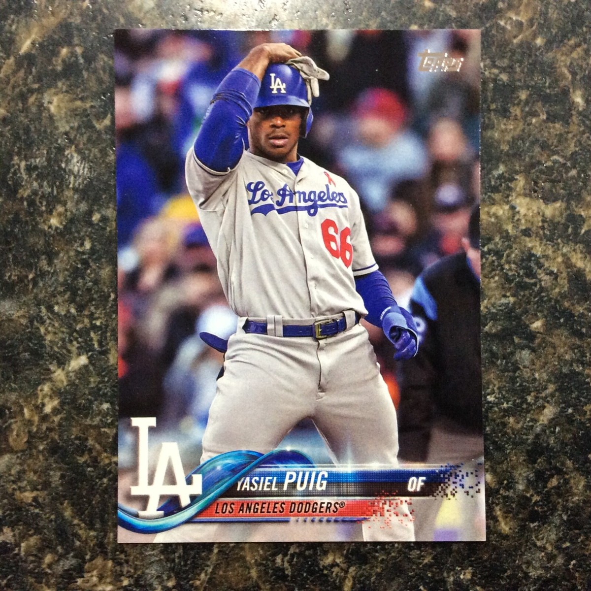 2018 Topps #89 Yasiel Puig Los Angeles Dodgers | eBay