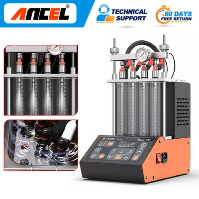 Ultrasonic Fuel Injector Cleaner Nozzle Cleaning Machine Tester GDI 4-Cylinder