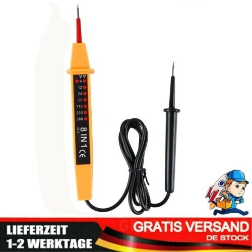 Spannungsprüfer Spannungstester Phasenprüfer Stromprüfer 6-380V AC DC 2-Poliger - Bild 2 von 12