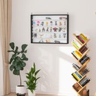 HOMCOM 5-Tier Wall Mount Display Cabinet - Black With Glass Doors & Adjustable Shelves 5 thumbnail image
