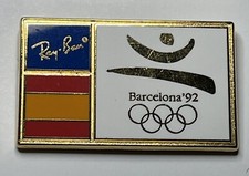Ray-Ban Bausch Lomb Olympic Pin 1992 Barcelona Spanish Flag