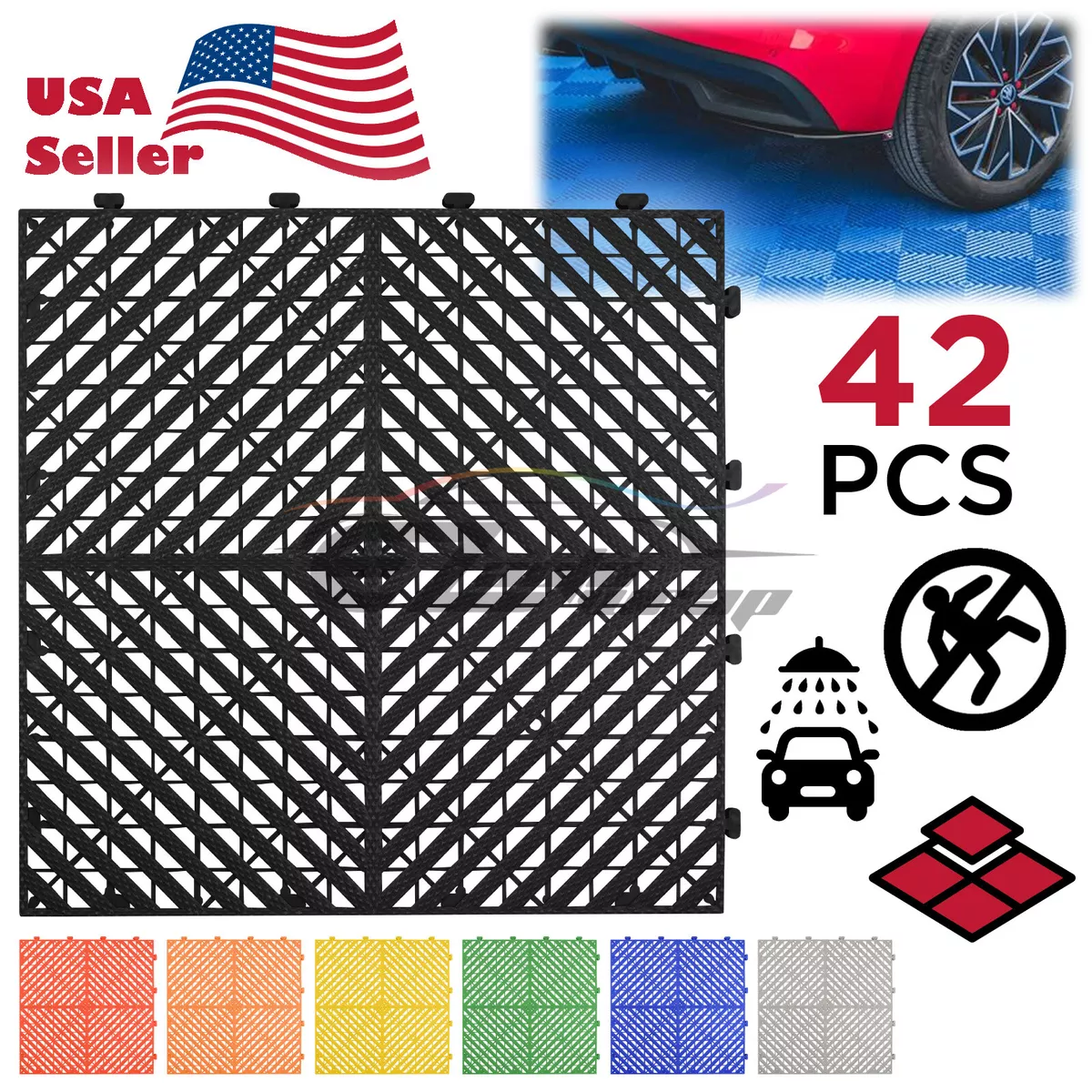 Interlocking mats outlet for garage