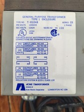 ACME General Purpose Transformer Type T-81048 Series EB 100VA 1-Phase