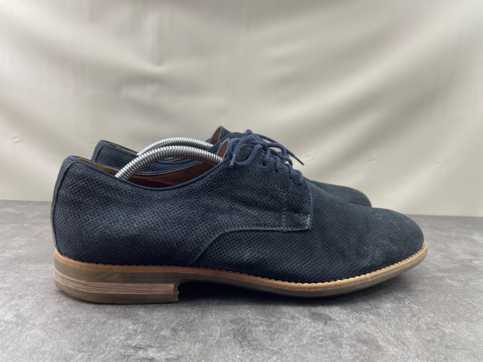 SAOLA Scarpe Oxford Blue by Saks 5th Avenue uomo 11 M clic destro blu scamosciato abito derby
