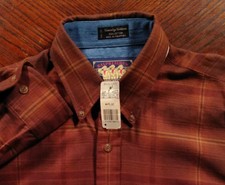 NWT Vintage 1990s CHAPS Ralph Lauren Country Cottons Plaid L/S Button Shirt MD