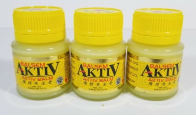 3x Balsem Aktiv Balm Relief of Headache Backache Ache Insect Bite Warm 40g 2025