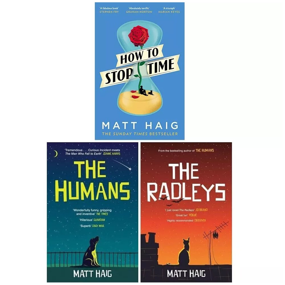 Matt haig Collection 3 Books Set How to stop time, Humans, Radleys | Fiction