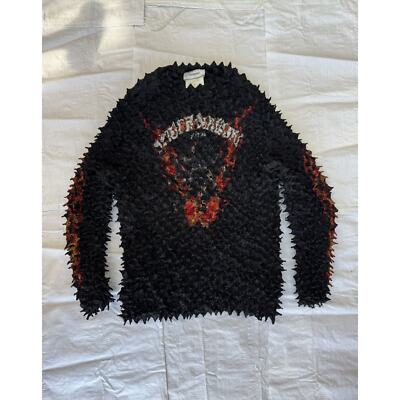 トップス doublet hidden message knit Doublet Black Hidden Message Sweater Doublet