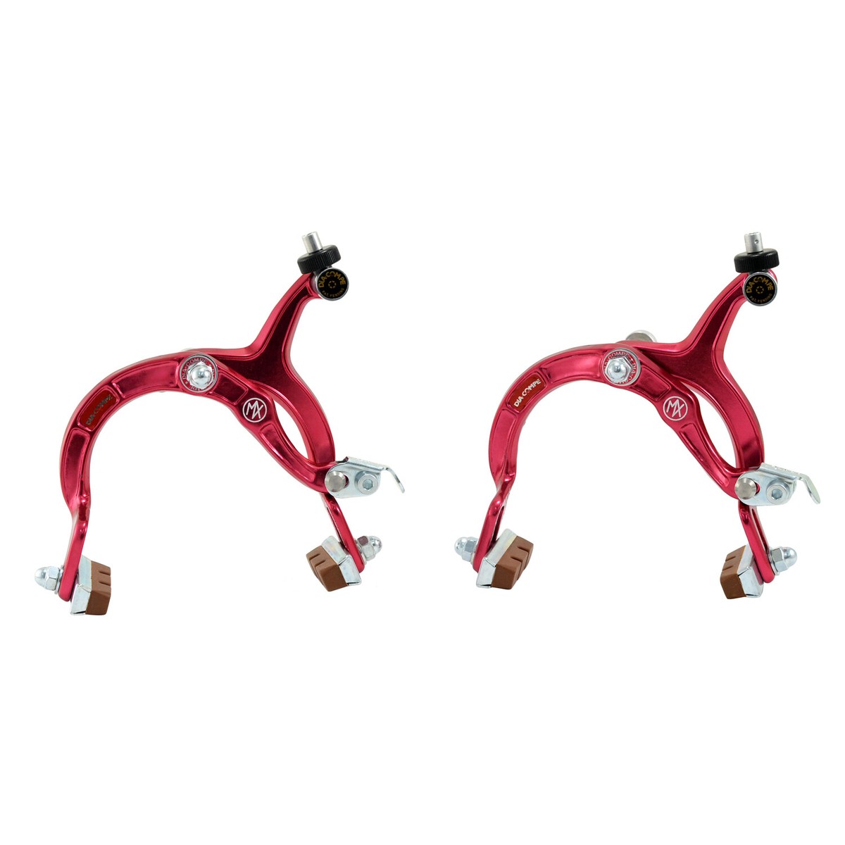 DIA-COMPE MX1000 Side Pull Caliper Brake Set (F+R) For Old School BMX Red
