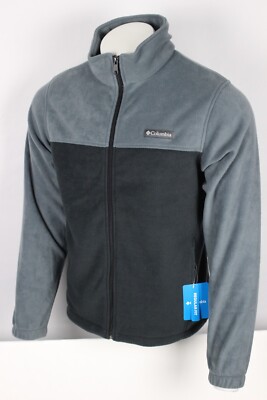 Columbia Men's Mount Grant Fleece Full Zip Jacket Two Tone Black Gray 014