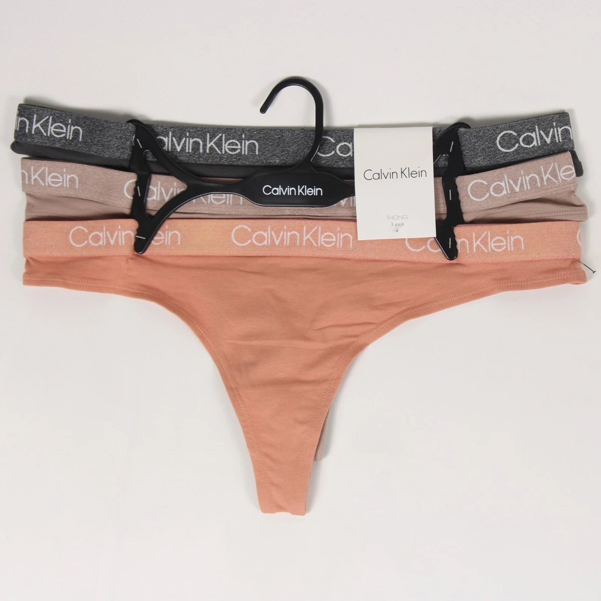 Women's Calvin Klein's Thong Panty Multi Colors Set 3 Pack