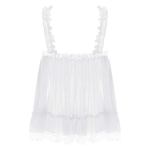 Biancheria da notte donna pizzo babydoll maglia trasparente top sexy chemise - Foto 32 di 46