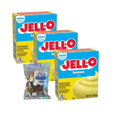 Jell-O Pudding 1oz Box(3-Pack) 1oz Ice Cream Bites (Zero Sugar Lemon)