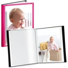 Small Photo Album 4x6 Pink - 2-Pack Plastic 4 x 6 Photo Book Album Each Shows...