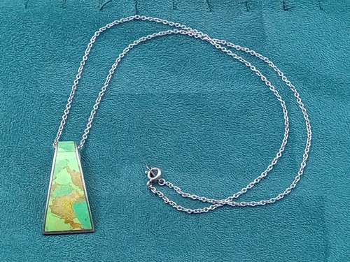 Designer Jay King mine finds Sterling Silver turquoise Necklace, pendant Chain