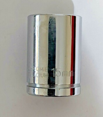 15mm SHALLOW [3/8'' DRIVE] SOCKET [12 POINT] TEKTON 12315 15 mm (QTY: 1) NOS