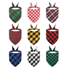 Reversible Pet Dog Christmas Collar Fashion Cat Triangle Bandanas Neckerchief