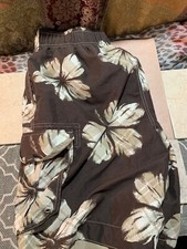 Men  s Arizona Jean Co Swim Trunks Shorts Size Large Brown Trees