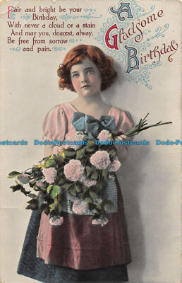 R076396 A Fladsome Birthday. Fair and bright be your Birthday. 1914