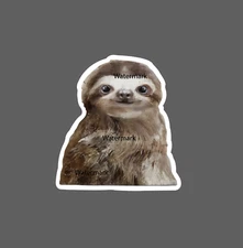 Baby Sloth Sticker Cute Portrait NEW