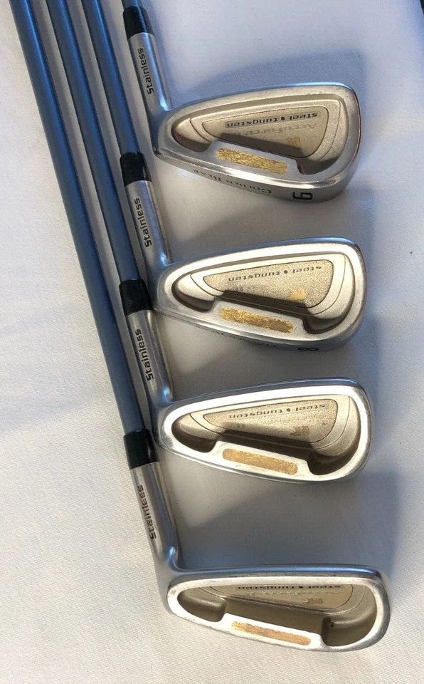 Juego de 4 hierros para damas Golden Bear AccuForce II acero tungsteno acero inoxidable diestro grafito Foto 2 de 4
