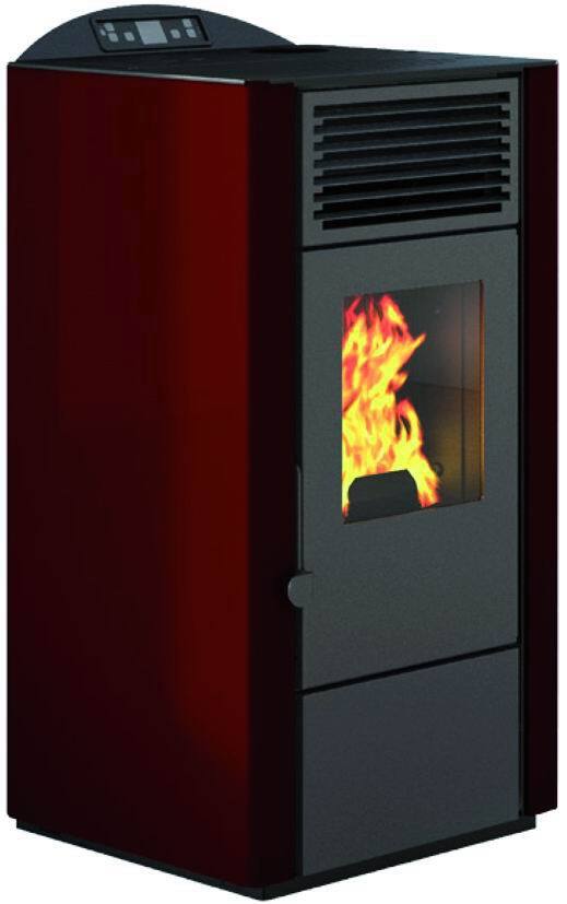Stufa a Pellet Punto Fuoco Lory 10 8,8Kw Rosso