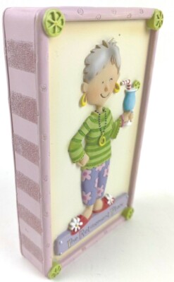 The Retirement Plan Smiling Woman With Cocktail Small Plaque Sign 3x5 Fun Gift 