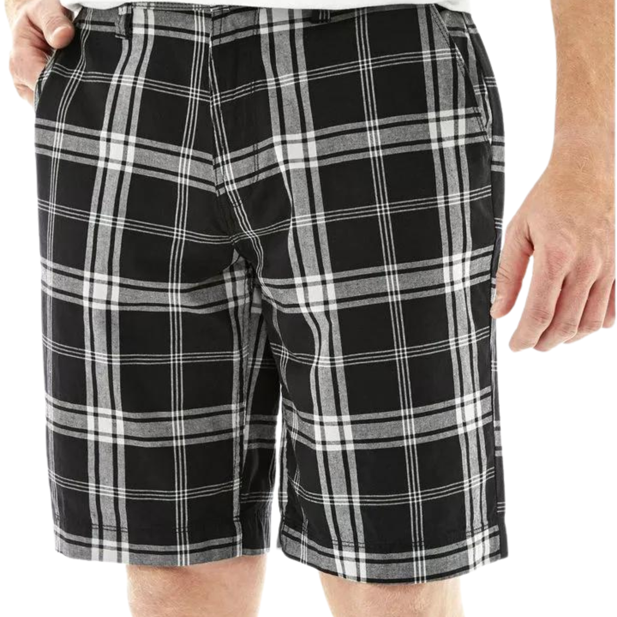 Plaid Shorts J Ferrar Shorts JF Ferrar Black Plaid Shorts New Size