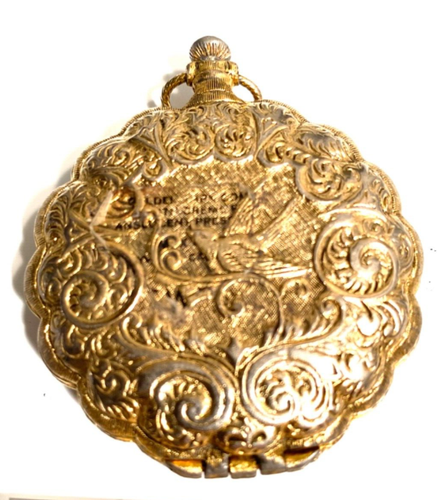 Vintage Pocket Watch Style Pressed Powder Compact | eBay