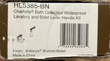 Brizo HL5385-BN Lever Handle Kit for Widespread Bathroom Faucet, Brushed Nickel
