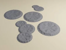 Crater Set - Low Profile Detailed Scatter Terrain for Tabletop Wargaming Terrain