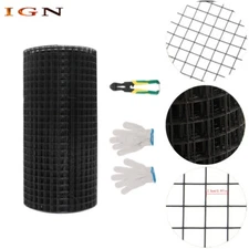 16 Gauge 1"x1" Hardware Cloth Welded Wire Fence Vinyl Coated Chicken Rabbit Mesh