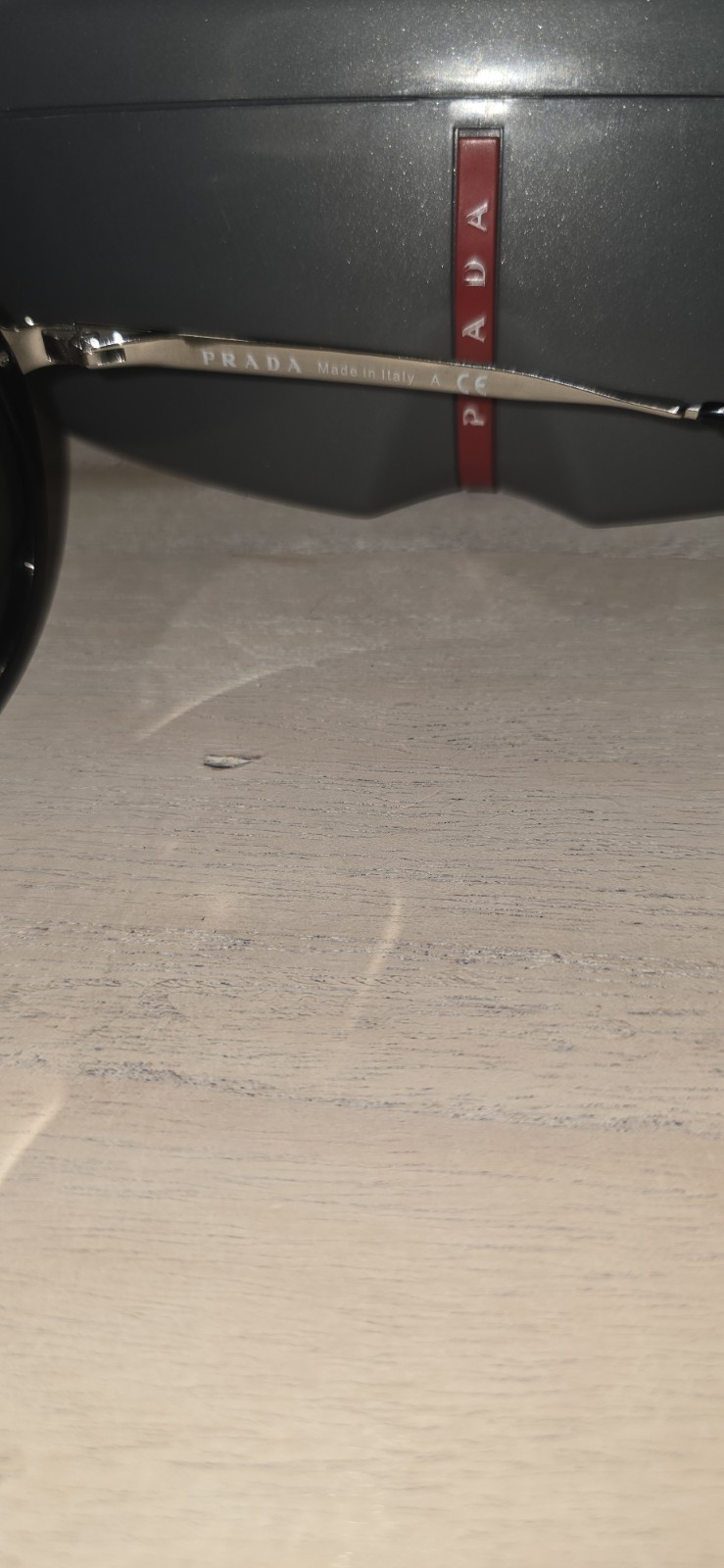 Prada Authentic Round Black Silver Oversized Sung… - image 5